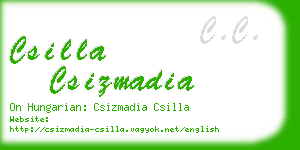 csilla csizmadia business card